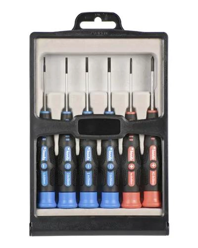KIT DE DESTORNILLADORES DE PRECISION ACERO CRV 6 PIEZAS - 2