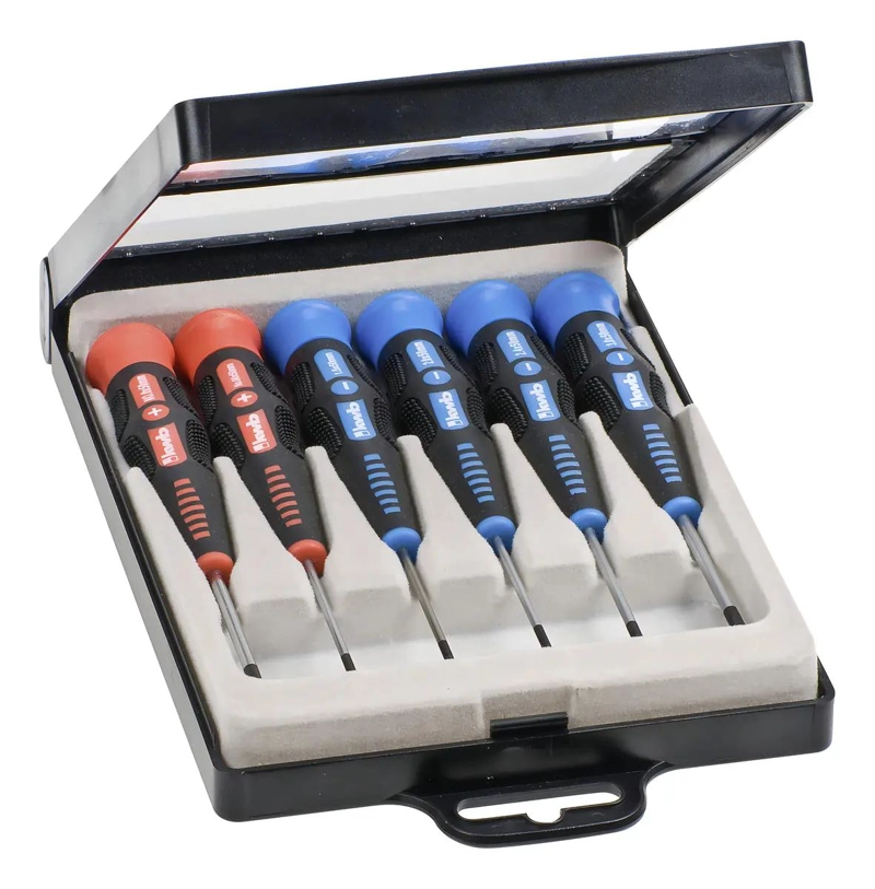 KIT DE DESTORNILLADORES DE PRECISION ACERO CRV 6 PIEZAS - 3