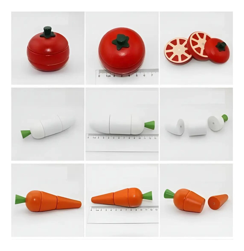 JUEGO DIDACTICO DE MADERA PARA CORTAR FRUTAS Y VERDURAS - 6