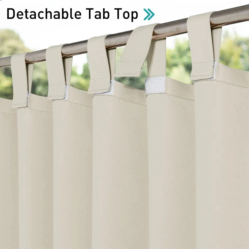 CORTINAS IMPERMEABLES PARA PATIO CON 2 PANELES OSCURECEDORES - 2