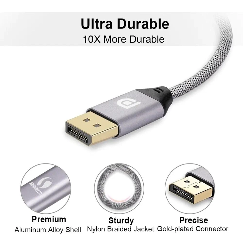 CABLE DISPLAYPORT 4K 60HZ PARA VIDEO Y JUEGOS - 1