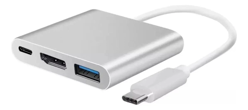 ADAPTADOR USB-C HDMI 3 EN 1 CON PUERTOS USB Y TIPO C - 7