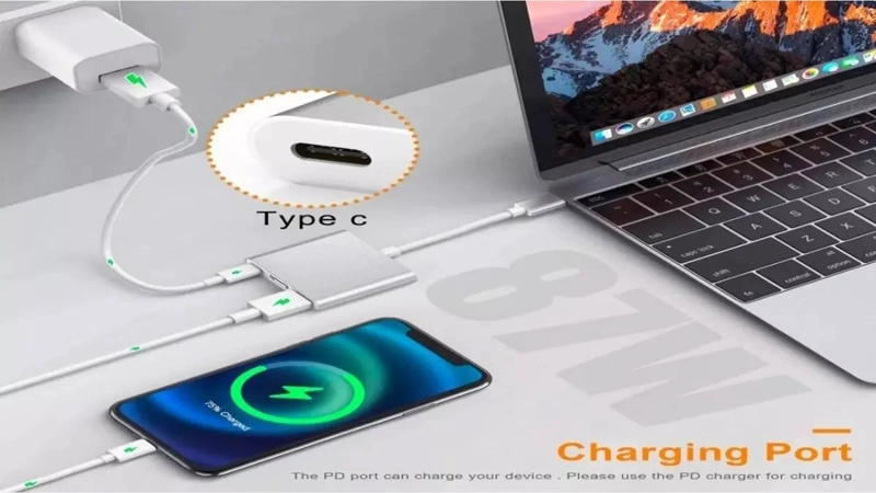 ADAPTADOR USB-C HDMI 3 EN 1 CON PUERTOS USB Y TIPO C - 8