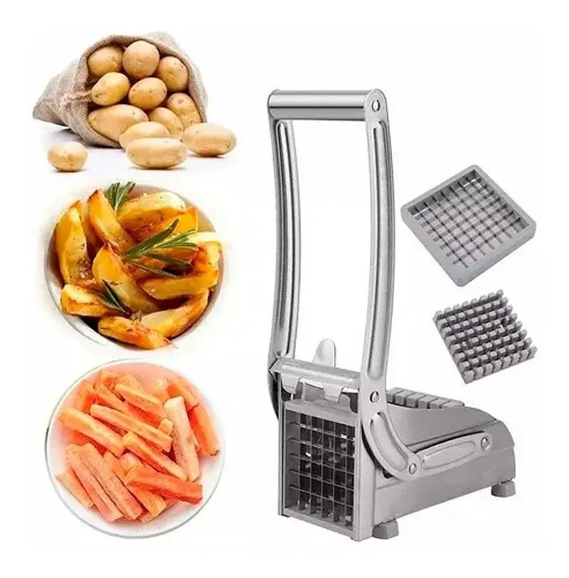 CORTADOR DE PAPAS FRITAS CON MULTIPLES CUCHILLAS DE ACERO INOXIDABLE - 2