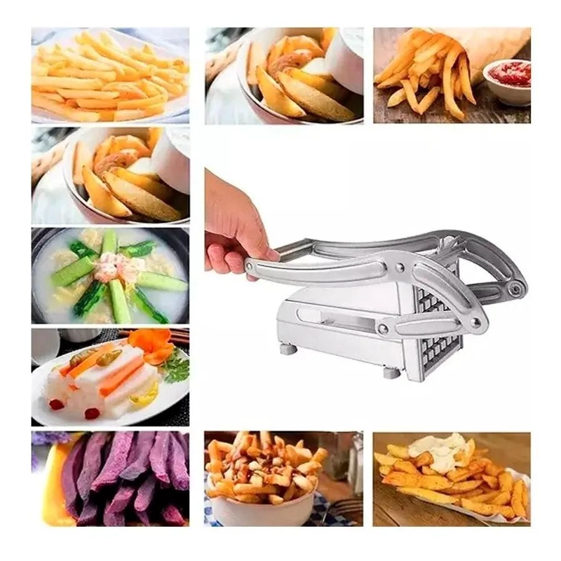 CORTADOR DE PAPAS FRITAS CON MULTIPLES CUCHILLAS DE ACERO INOXIDABLE - 7