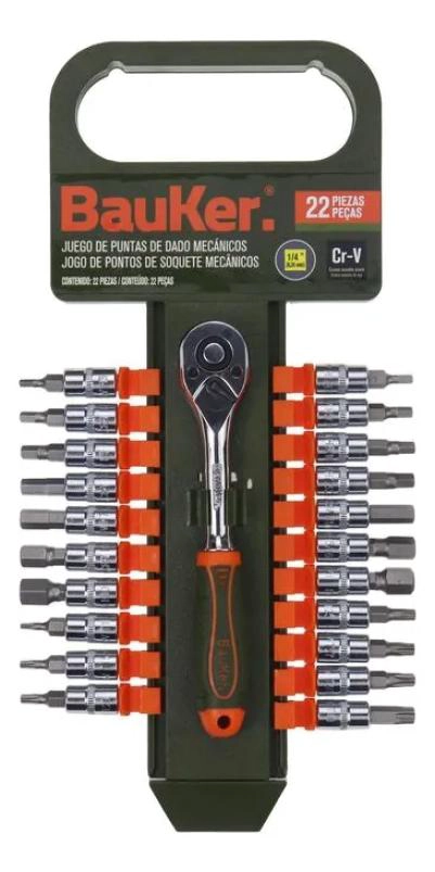SET RATCHET 22 PIEZAS 1/4 PULGADA CON ACCESORIOS - 1