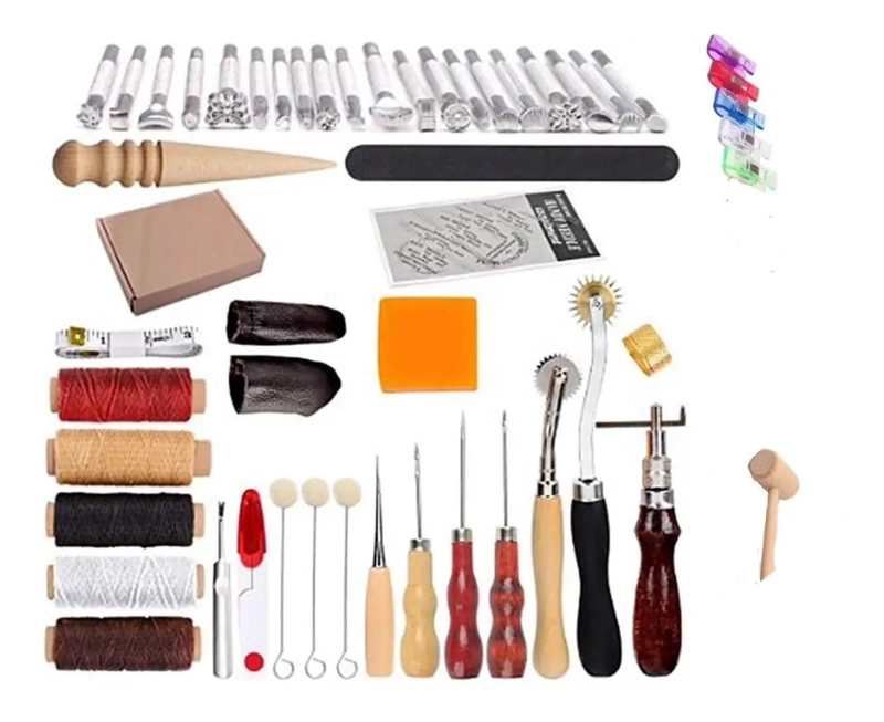 KIT 59 PIEZAS HERRAMIENTAS PARA CUERO Y PIEL - 1