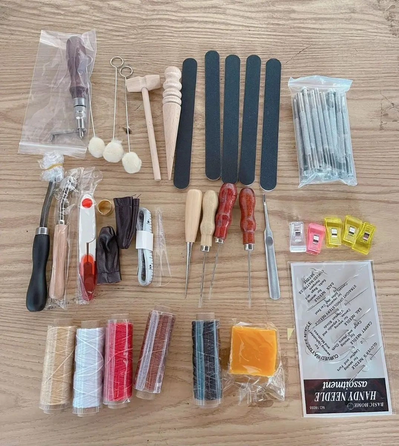 KIT 59 PIEZAS HERRAMIENTAS PARA CUERO Y PIEL - 3