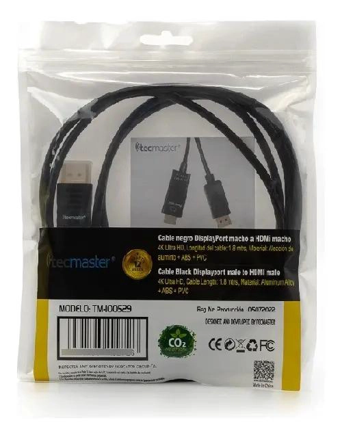 CABLE DISPLAY PORT A HDMI 1.8 METROS PARA ALTA DEFINICION - 4