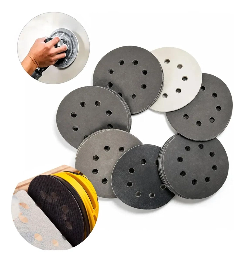 SET DE DISCOS ABRASIVOS REDONDOS 125MM PARA LIJADO PROGRESIVO - 1