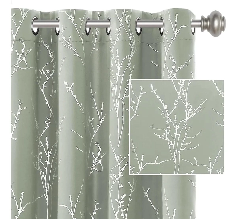 CORTINAS OPACAS CON ESTAMPADO DE ALUMINIO PARA DORMITORIO - 1