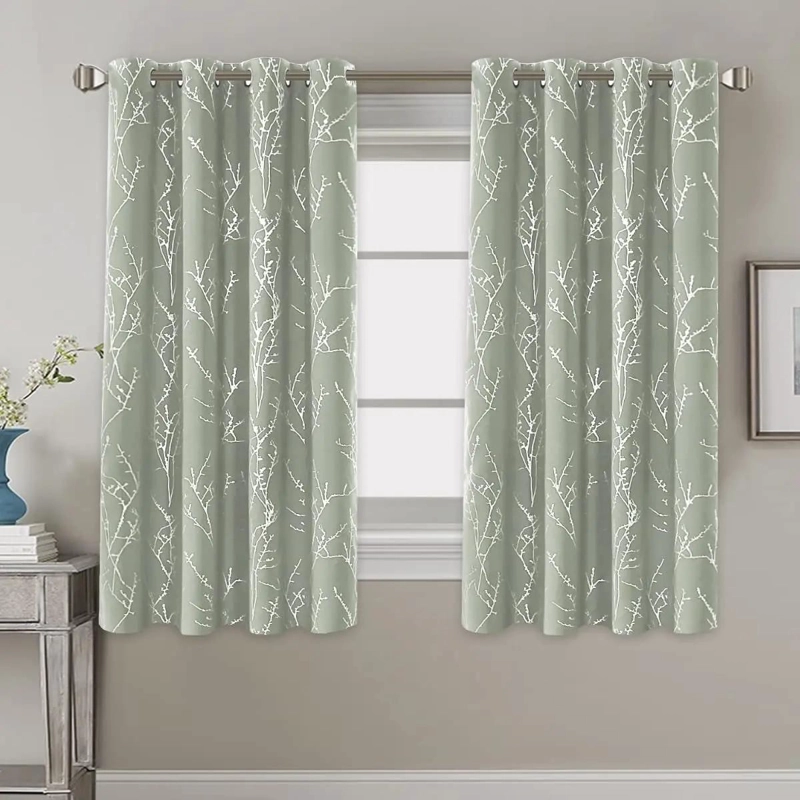 CORTINAS OPACAS CON ESTAMPADO DE ALUMINIO PARA DORMITORIO - 2