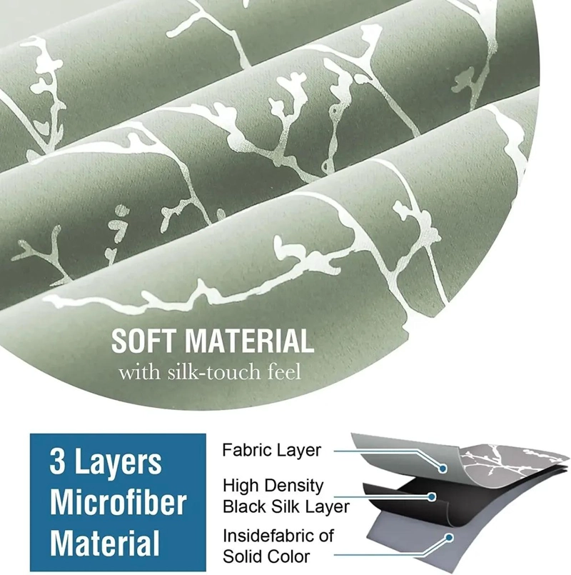 CORTINAS OPACAS CON ESTAMPADO DE ALUMINIO PARA DORMITORIO - 4
