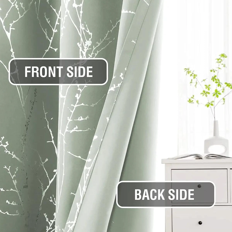 CORTINAS OPACAS CON ESTAMPADO DE ALUMINIO PARA DORMITORIO - 7