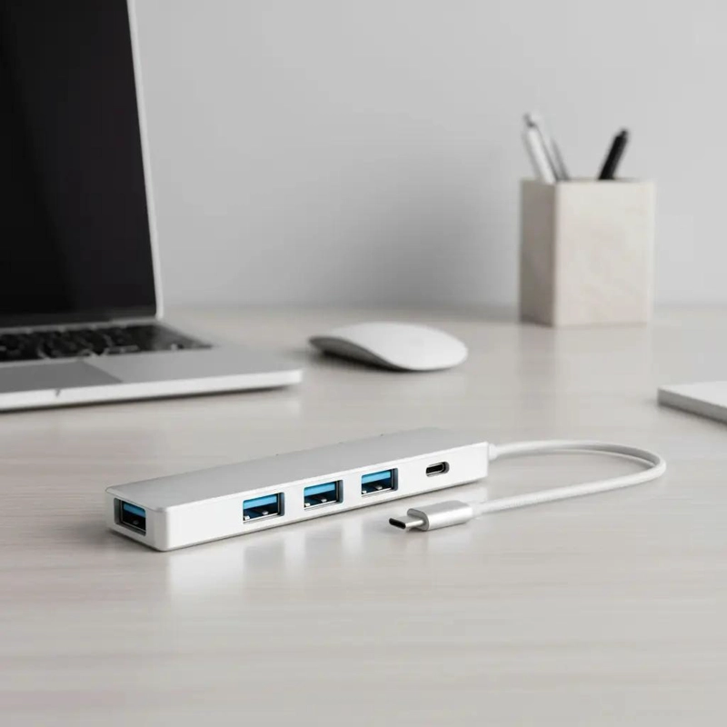 ADAPTADOR HUB USB TIPO C CON 5 PUERTOS PARA CONECTIVIDAD - 4