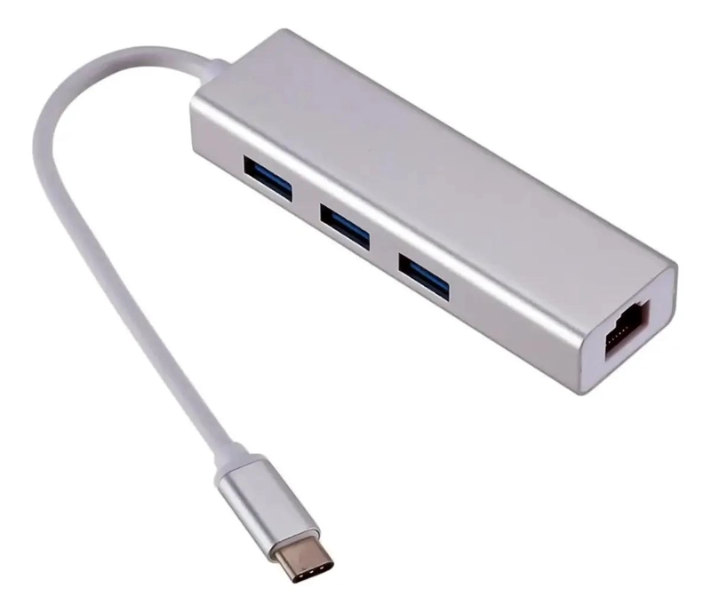 HUB TIPO C CON 3 PUERTOS USB Y CONEXION RJ45 - 2