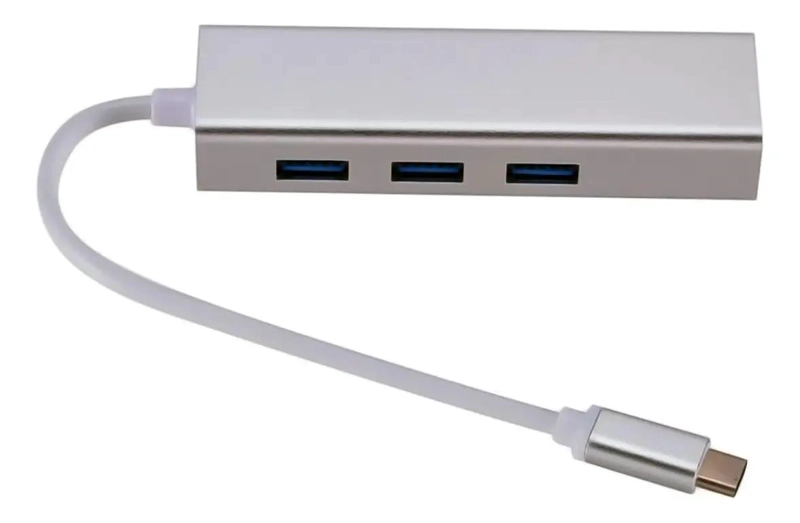 HUB TIPO C CON 3 PUERTOS USB Y CONEXION RJ45 - 4
