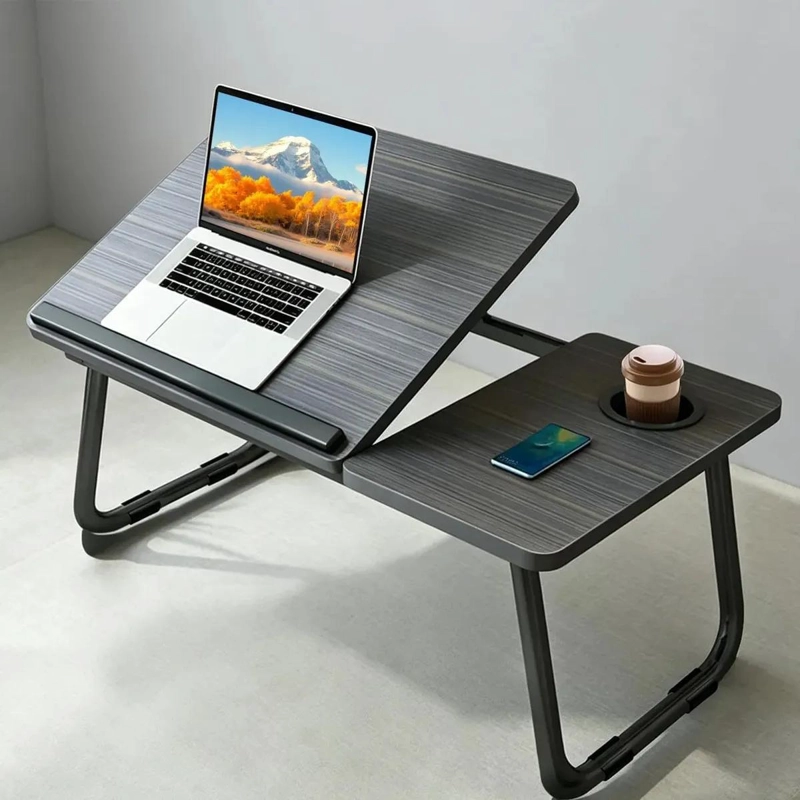 MESA PLEGABLE AJUSTABLE PARA LAPTOP CON POSAVASOS INTEGRADO - 8
