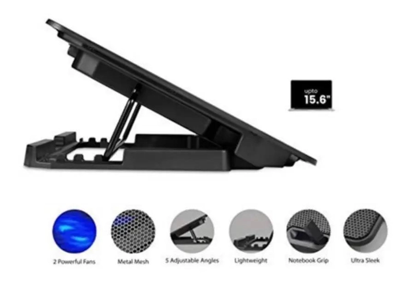 BASE DE ENFRIAMIENTO ERGONOMICA PARA LAPTOP CON VENTILADOR - 4