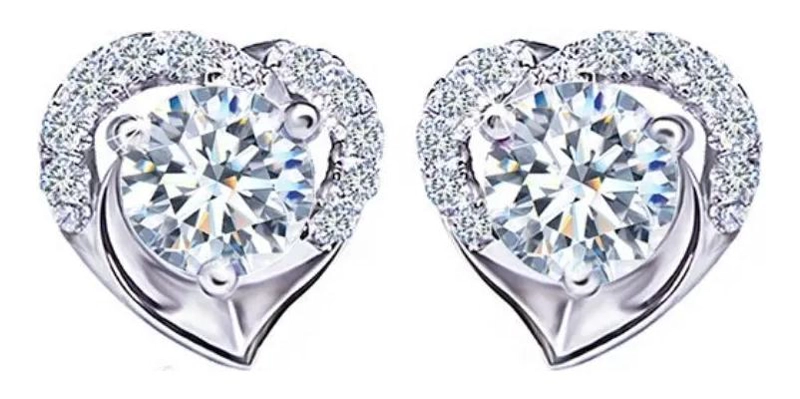 AROS ELEGANTES DE PLATA 925 CON CIRCONES BRILLANTES - 1