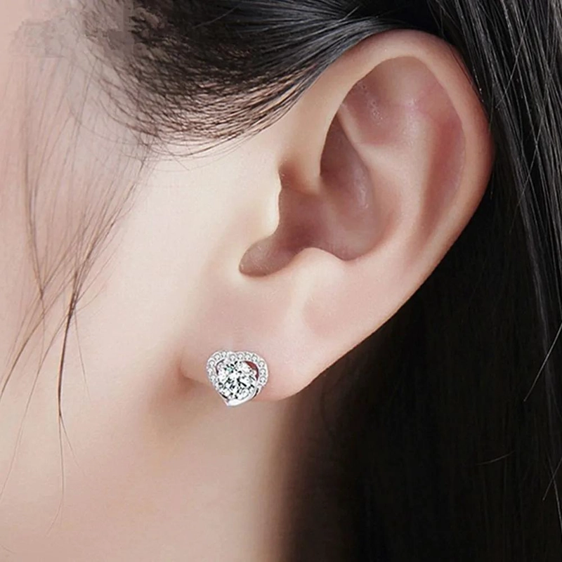 AROS ELEGANTES DE PLATA 925 CON CIRCONES BRILLANTES - 4