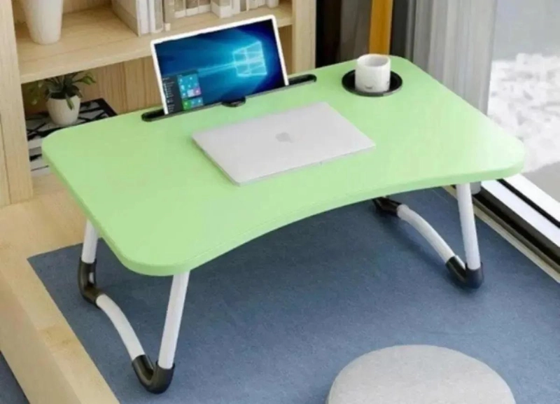 MESA PLEGABLE ANTIDESLIZANTE VERDE DE MADERA 60X40CM - 3