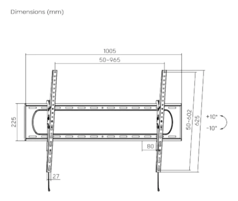 SOPORTE MURAL PARA TV DE 60 A 120 PULGADAS CON ALTA RESISTENCIA - 2