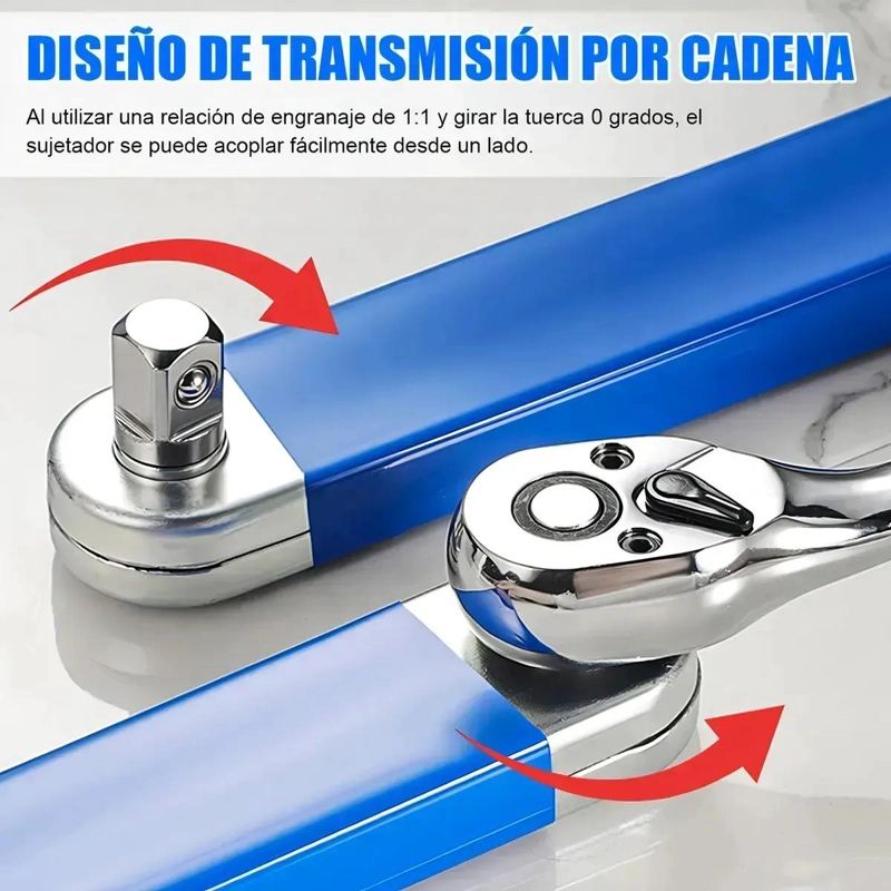 LLAVE DE EXTENSION MULTIFUNCIONAL CON ADAPTADORES DE ACERO - 4