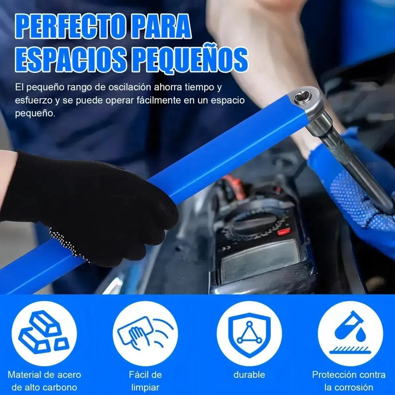 LLAVE DE EXTENSION MULTIFUNCIONAL CON ADAPTADORES DE ACERO - 5