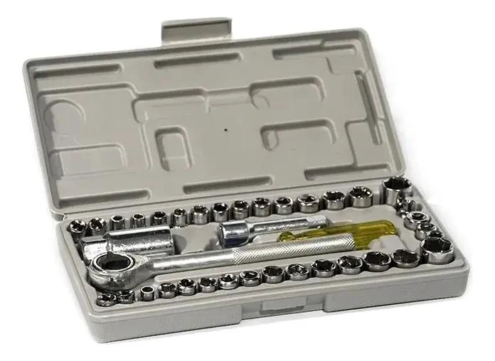 SET DE HERRAMIENTAS CON 40 PIEZAS Y LLAVE CHICHARRA - 1