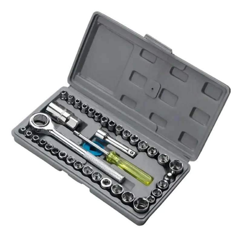 SET DE HERRAMIENTAS CON 40 PIEZAS Y LLAVE CHICHARRA - 2