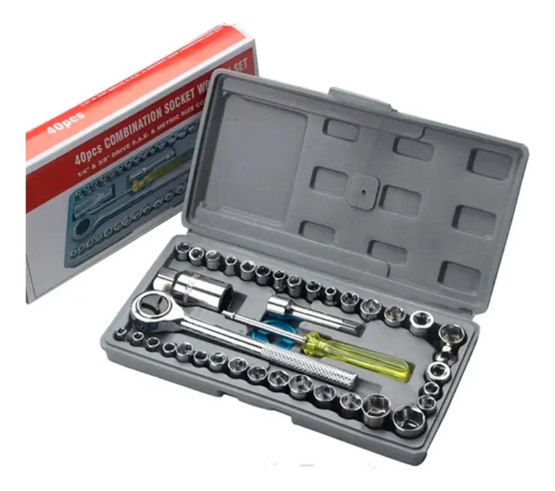 SET DE HERRAMIENTAS CON 40 PIEZAS Y LLAVE CHICHARRA - 3