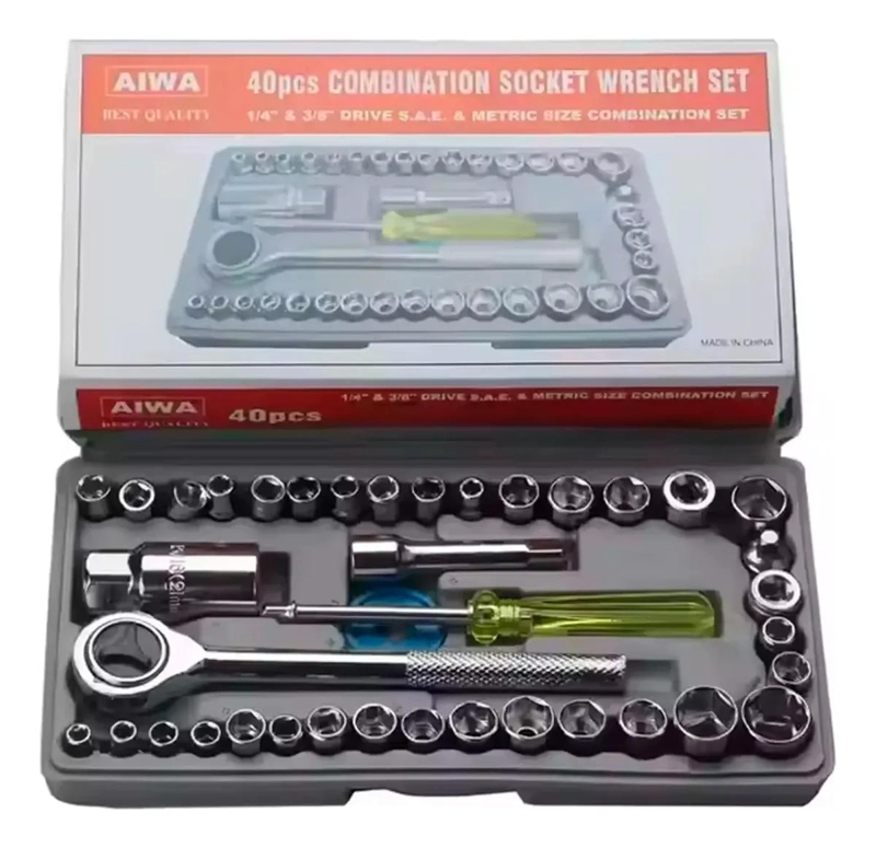 SET DE HERRAMIENTAS CON 40 PIEZAS Y LLAVE CHICHARRA - 4