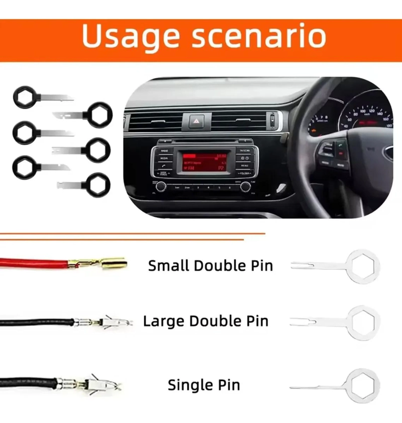 KIT DE HERRAMIENTAS PARA DESMONTAJE DE INTERIORES DE VEHICULOS 19 PIEZAS - 5