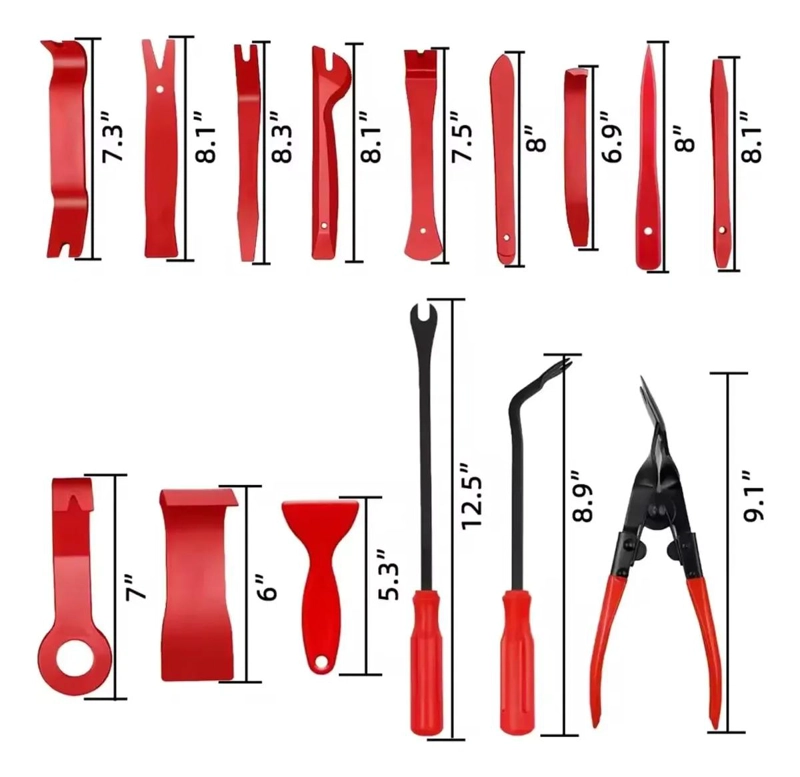 KIT DE HERRAMIENTAS PARA DESMONTAJE DE INTERIORES DE VEHICULOS 19 PIEZAS - 7