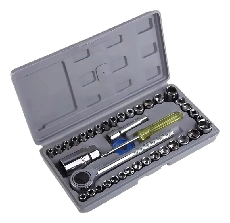 JUEGO DE HERRAMIENTAS MECANICAS 40 PIEZAS PARA AUTOS Y HOGAR - 4