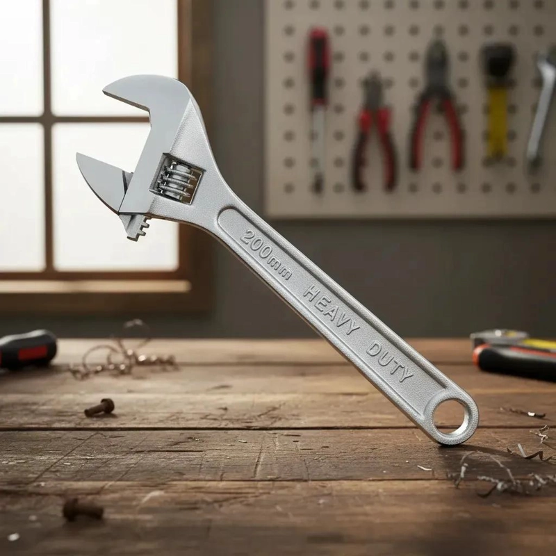 LLAVE AJUSTABLE DE 8 PULGADAS PARA TUERCAS Y TORNILLOS - 1