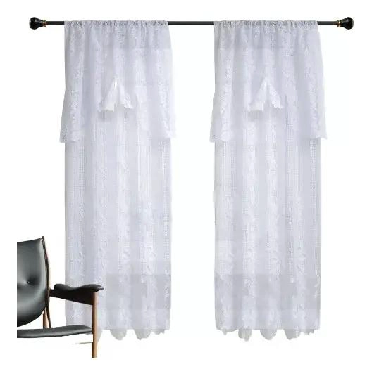 VISILLO DE ENCAJE 140X230 CM EN 2 PAÑOS PARA DECORACION - 1