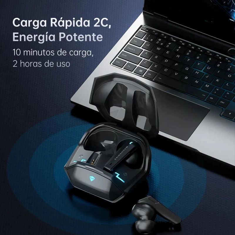 AURICULARES BLUETOOTH GAMER IN-EAR CON CANCELACION DE RUIDO Y MICROFONO - 6
