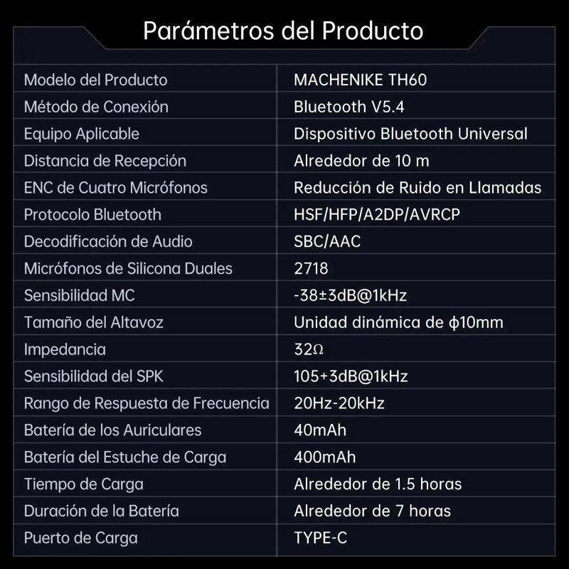 AURICULARES BLUETOOTH GAMER IN-EAR CON CANCELACION DE RUIDO Y MICROFONO - 8