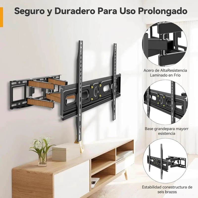 SOPORTE PLEGABLE TELESCOPICO PARA TELEVISORES DE 40 A 80 PULGADAS - 7