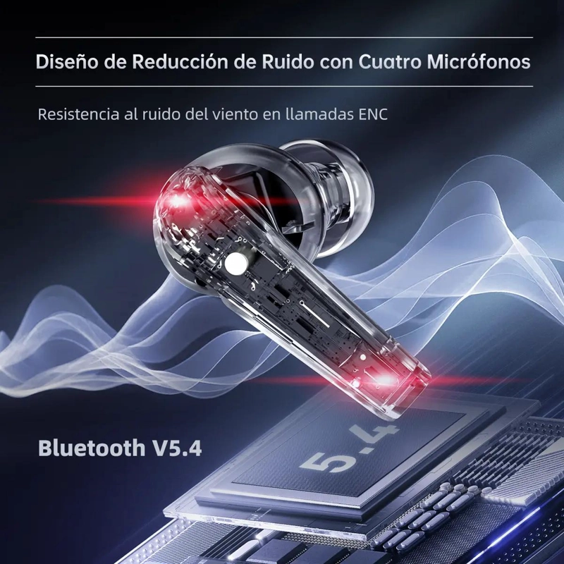 AURICULARES BLUETOOTH GAMER IN-EAR CON CANCELACION DE RUIDO Y MICROFONO - 2