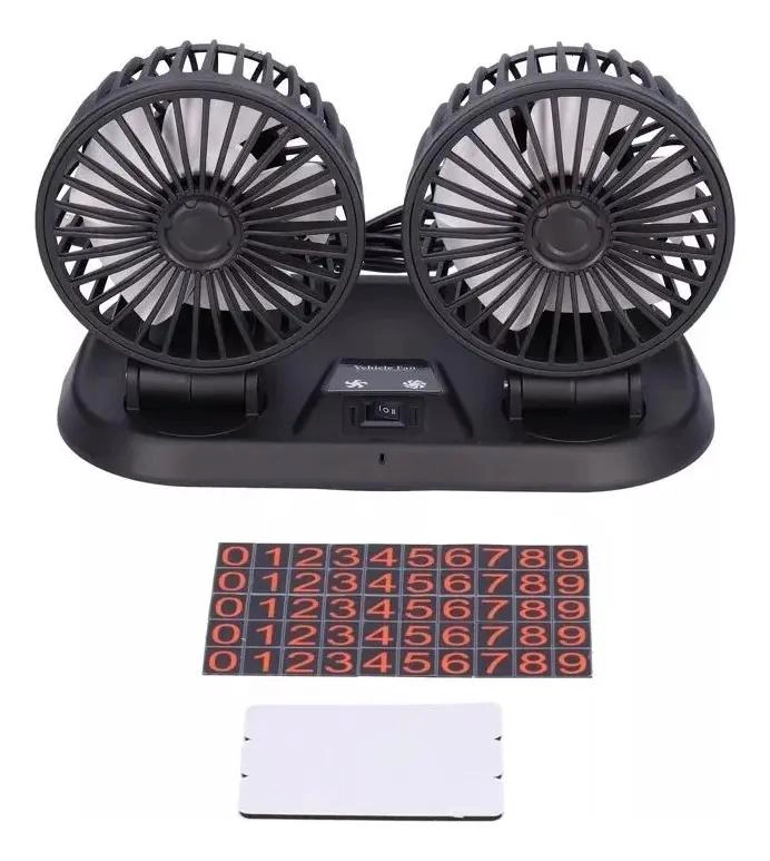 VENTILADOR DOBLE CABEZAL COMPACTO PARA AUTO - 3