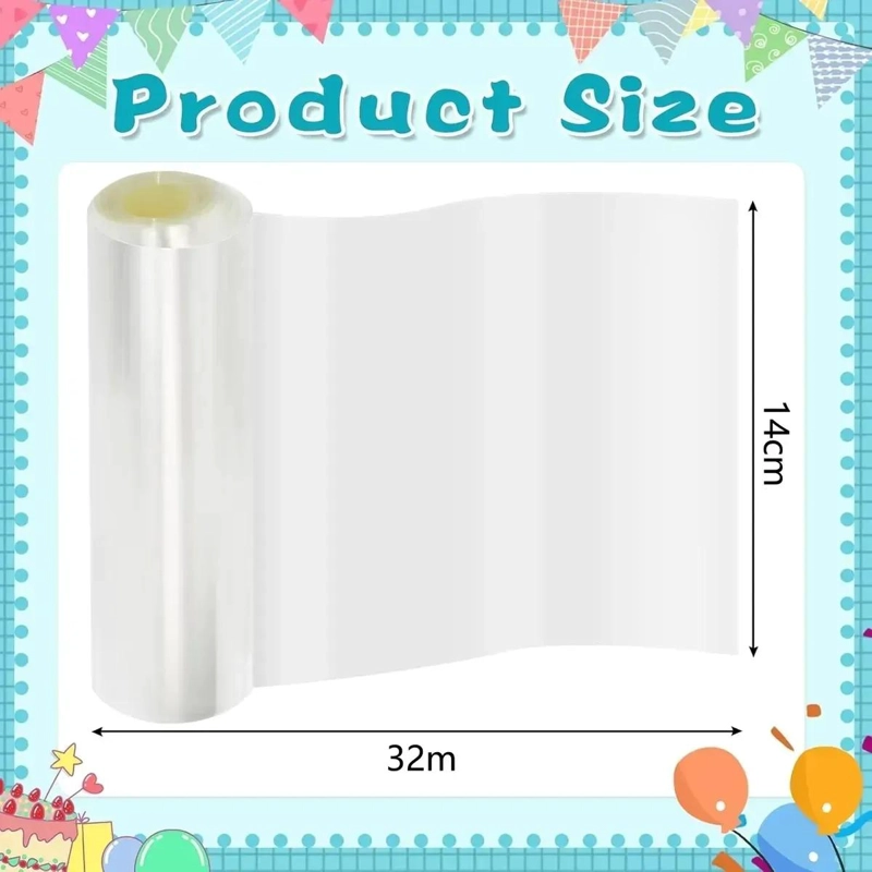 ROLLO DE ACETATO TRANSPARENTE PARA REPOSTERIA 14 CM X 32 M - 7