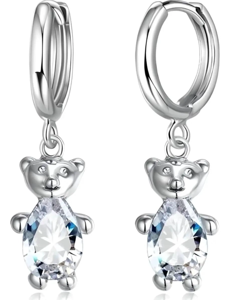CONJUNTO DE AROS Y COLLAR DE PLATA 925 CON ZIRCONIA CUBICA - 4