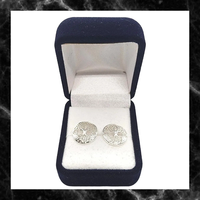 AROS DE PLATA 925 CON DISEÑO ARBOL DE LA VIDA - 2