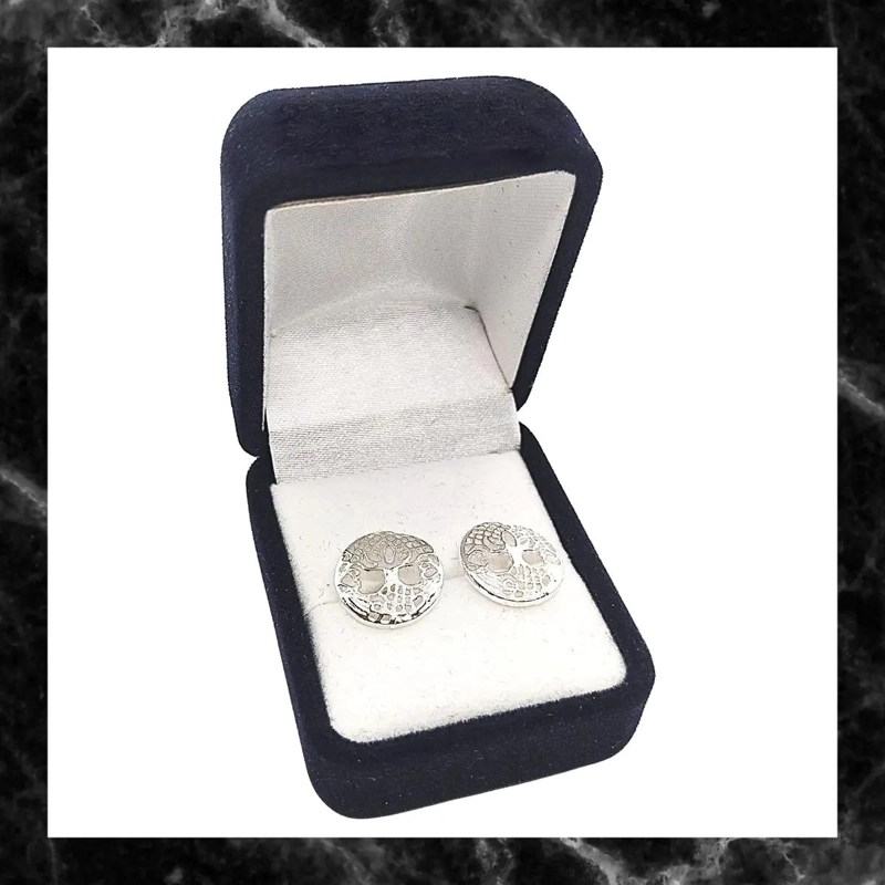 AROS DE PLATA 925 CON DISEÑO ARBOL DE LA VIDA - 3