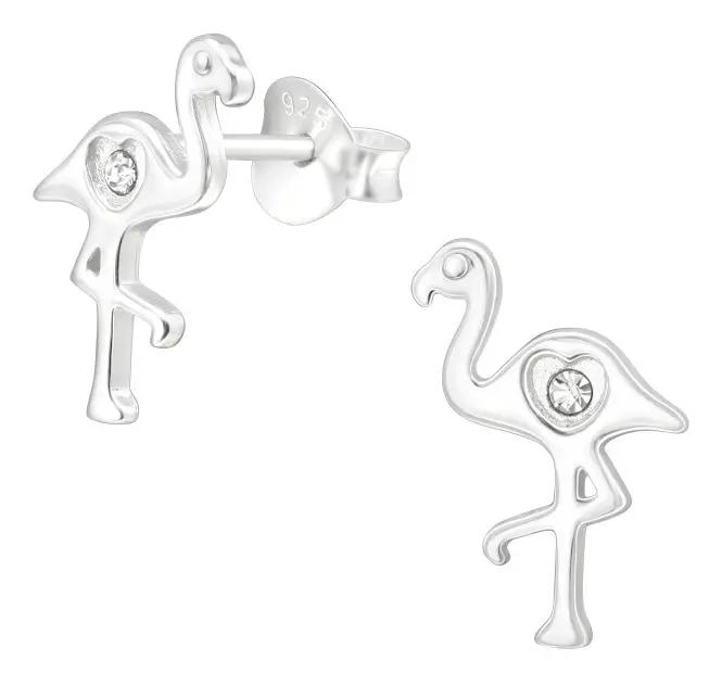 AROS DE FLAMENCO EN PLATA 925 PARA NIÑA ARETES PEQUEÑOS - 1