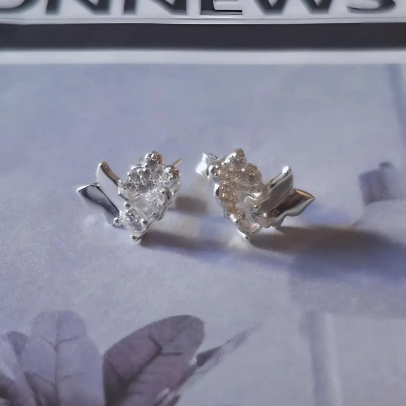 AROS DE PLATA 925 CON DISEÑO DE MARIPOSAS Y CIRCONES - 8