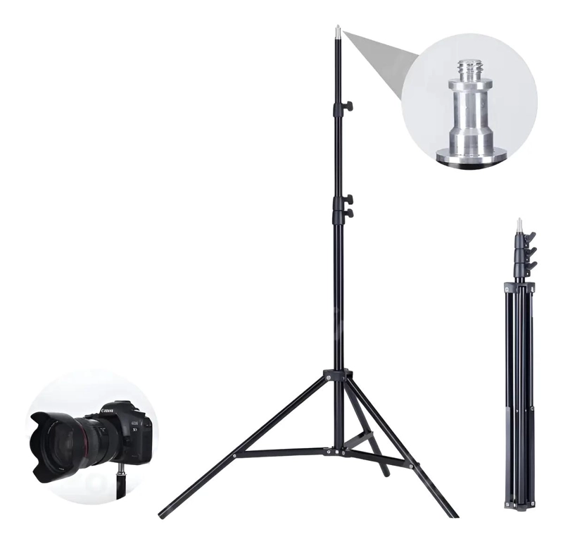 SOPORTE TRIPODE MULTIFUNCIONAL 2,1MTS PARA ESTUDIO FOTOGRAFICO - 1